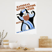 Schrijven in week 1940 WPA Poster (Keuken)
