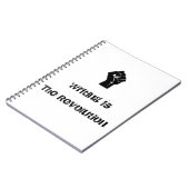 "Schrijven is de revolutie"-laptop Notitieboek (Linkerzijde)