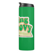 Schrijven is groovy leuk auteur Retro boek stijl Thermosbeker (Geroteerd rechts)