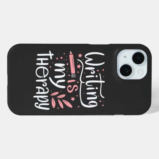Schrijven is mijn therapie Case-Mate iPhone case (Achterkant (horizontaal))