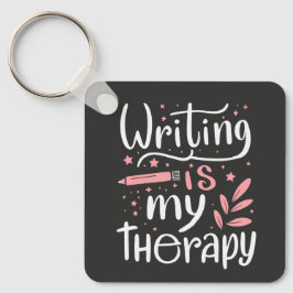 Schrijven is mijn therapie sleutelhanger