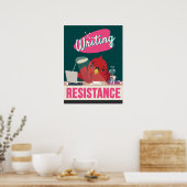 Schrijven is mijn weerstand - Retro Style Print (Keuken)