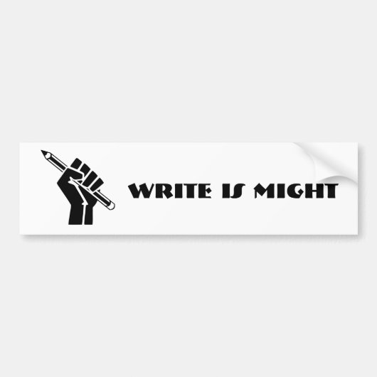 Schrijven is mogelijk bumpersticker (Voorkant)