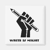 Schrijven is mogelijk magneet (Voorkant)