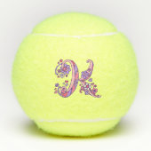 Schrijven K-monogram meisjes gepersonaliseerde doe Tennisballen (Voorkant)
