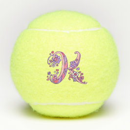 Schrijven K-monogram meisjes gepersonaliseerde doe Tennisballen