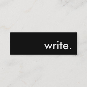 schrijven. mini visitekaartje