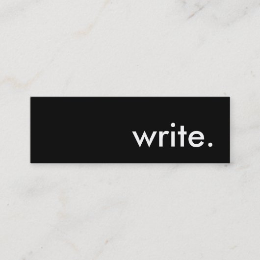 schrijven. mini visitekaartje (Voorkant)