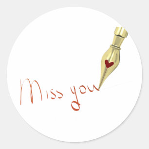 Schrijven Miss You Stickers