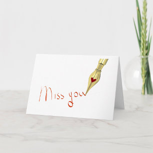 Schrijven Miss You Wenskaarten Kaart