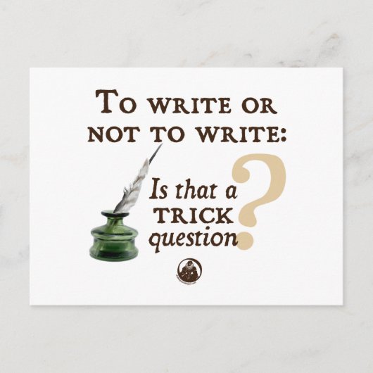 Schrijven of niet schrijven briefkaart (Voorkant)