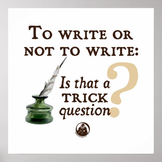 Schrijven of niet schrijven poster (Voorkant)