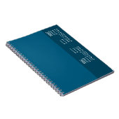 Schrijven om te leven, leven om te schrijven notitieboek (Rechterzijde)