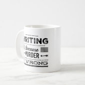 Schrijven omdat moord een verkeerde Mok is #2 (Voorkant links)