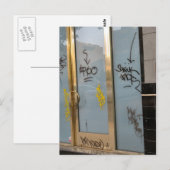 schrijven op de deur briefkaart (Voorkant / Achterkant)