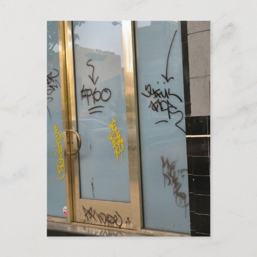 schrijven op de deur briefkaart (Voorkant)