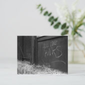 schrijven op de muur briefkaart (Staand voorkant)