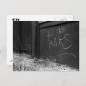 schrijven op de muur briefkaart (Voorkant / Achterkant)