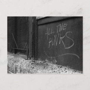 schrijven op de muur briefkaart