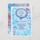 SCHRIJVEN OP NOTEPAPER Bat Bat Mitzvah Party Kaart (Voorkant / Achterkant)