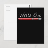 Schrijven op schrijven voor schrijvers briefkaart (Voorkant / Achterkant)
