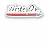 Schrijven op schrijven voor schrijvers sticker (Voorkant)