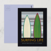 Schrijven over surfen briefkaart (Voorkant / Achterkant)