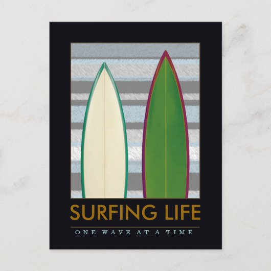 Schrijven over surfen briefkaart (Voorkant)