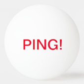 Schrijven: PEN! , PONG!; ping pong bal Pingpongbal (Voorkant)