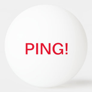 Schrijven: PEN! , PONG!; ping pong bal Pingpongbal