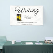 Schrijven + Quote + Boek afbeelding + Branding Spandoek (Beurs)