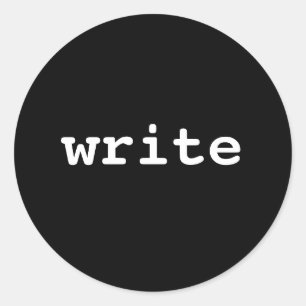 schrijven ronde sticker