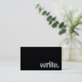 Schrijven: Schrijver, freelance schrijver, auteur  Visitekaartje (Staand voorkant)