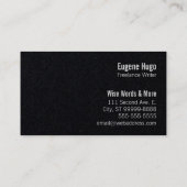 Schrijven: Schrijver, freelance schrijver, auteur  Visitekaartje (Achterkant)