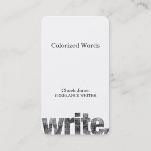 Schrijven: Schrijver, Freelance Writer, Auteur Visitekaartje
