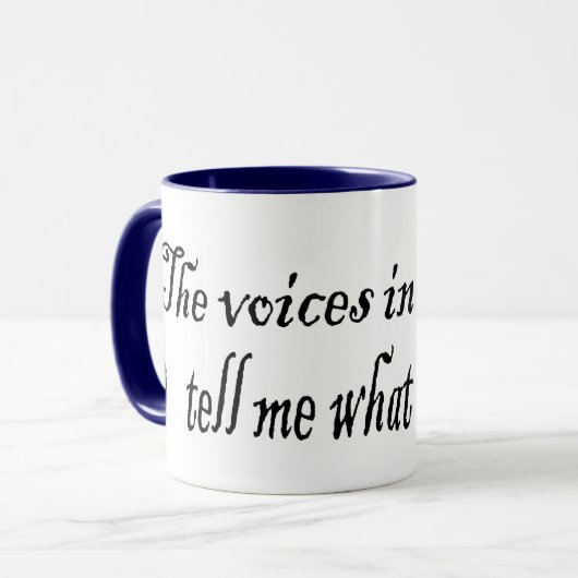 Schrijven stemmen mok (Voorkant links)