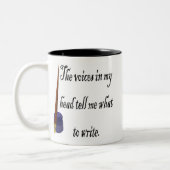 Schrijven stemmen tweekleurige koffiemok (Links)