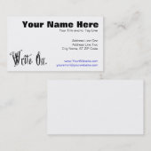 Schrijven (V 2) Visitekaartje (Voorkant / Achterkant)