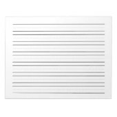 Schrijven van brieven en nummers Uitgelijnd schrij Notitieblok (Voorkant)