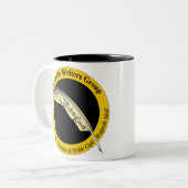 Schrijven van de goede zwarte Logo Mok (Voorkant links)