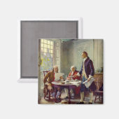 Schrijven van de onafhankelijkheidsverklaring 1776 magneet (Voorkant / Achterkant)