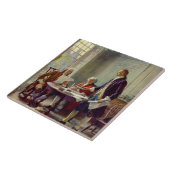 Schrijven van de onafhankelijkheidsverklaring 1776 tegeltje (Zijkant)