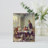 Schrijven van de onafhankelijkheidsverklaring briefkaart (Staand voorkant)