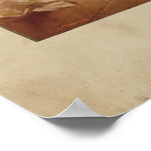 Schrijven van de onafhankelijkheidsverklaring van poster (Hoek)