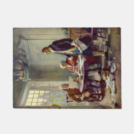 Schrijven van de onafhankelijkheidsverklaring (VS) Deurmat