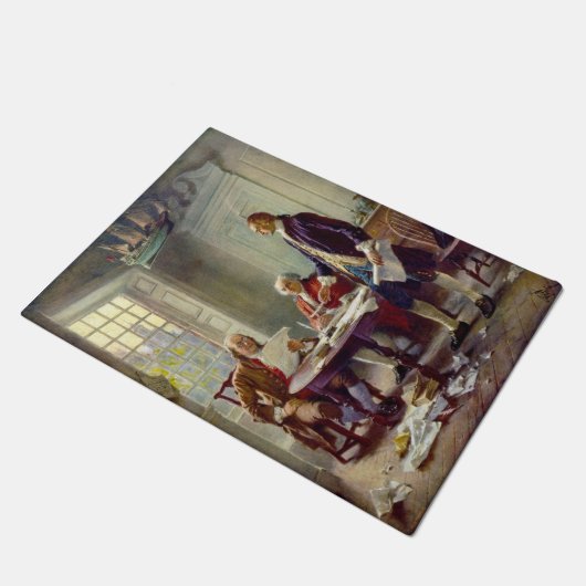 Schrijven van de onafhankelijkheidsverklaring (VS) Deurmat (Schuin)