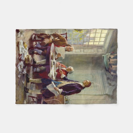 Schrijven van de onafhankelijkheidsverklaring (VS) Fleece Deken (Voorkant (Horizontaal))