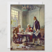 Schrijven van de onafhankelijkheidsverklaring (VS) Kaart (Voorkant)