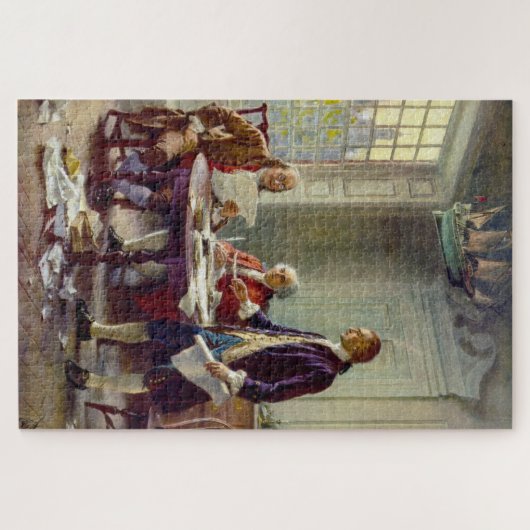 Schrijven van de onafhankelijkheidsverklaring (VS) Legpuzzel (Horizontaal)