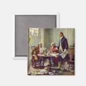Schrijven van de onafhankelijkheidsverklaring (VS) Magneet (Voorkant / Achterkant)